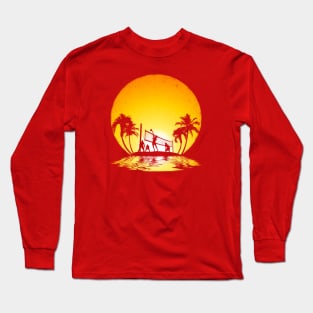 Sunset Beach Volleyball Long Sleeve T-Shirt